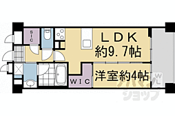 京都市営烏丸線 四条駅 徒歩9分の賃貸マンション 4階1LDKの間取り
