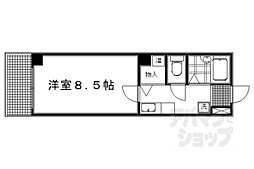 エスポワール聚楽 6階1Kの間取り
