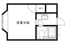 京阪本線 出町柳駅 徒歩8分の賃貸マンション 1階1Kの間取り