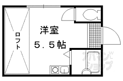 ロイヤルハイツコトブキ 4階ワンルームの間取り