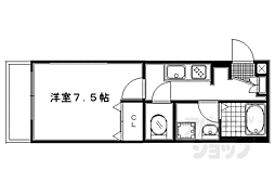 シャーメゾン和 2階1Kの間取り