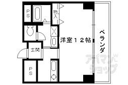 JR山陰本線 二条駅 徒歩6分の賃貸マンション 3階1Kの間取り