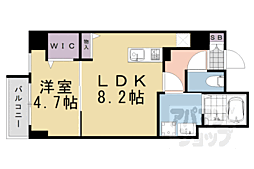 JR山陰本線 丹波口駅 徒歩5分の賃貸マンション 5階1LDKの間取り