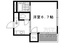 京都市営烏丸線 北山駅 3.4kmの賃貸マンション 1階1Kの間取り