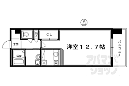 JR山陰本線 二条駅 徒歩6分の賃貸マンション 3階ワンルームの間取り
