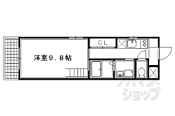 阪急京都本線 大宮駅 徒歩6分の賃貸マンション 5階1Kの間取り