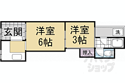 泉川町アパート 2Kの間取図画像