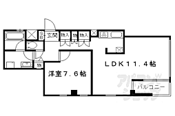 京都市営烏丸線 北山駅 徒歩5分の賃貸マンション 3階1LDKの間取り