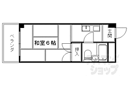 ヴィラ矢杉 5階1Kの間取り
