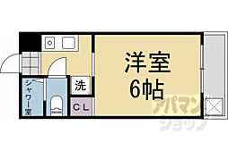 叡山電鉄叡山本線 元田中駅 徒歩22分の賃貸マンション 3階1Kの間取り