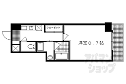 JR山陰本線 二条駅 徒歩14分の賃貸マンション 3階1Kの間取り