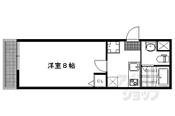 フラッティ吉野町Ａ 3階1Kの間取り