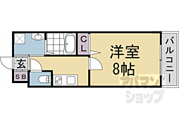 JR山陰本線 二条駅 徒歩5分の賃貸マンション 1階1Kの間取り