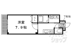 叡山電鉄叡山本線 茶山・京都芸術大学駅 徒歩5分の賃貸マンション 1階1Kの間取り