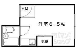 ウイングウッド丸太町 ワンルームの間取図画像
