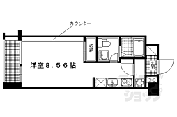 京阪本線 出町柳駅 徒歩6分の賃貸マンション 3階1Kの間取り