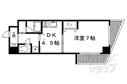 京阪本線 出町柳駅 徒歩12分の賃貸マンション 3階1DKの間取り