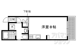 京阪本線 出町柳駅 徒歩6分の賃貸マンション 3階ワンルームの間取り