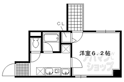 阪急京都本線 大宮駅 徒歩6分の賃貸マンション 11階1Kの間取り