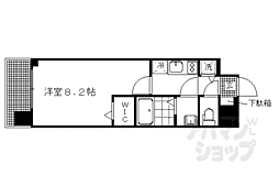 叡山電鉄叡山本線 一乗寺駅 徒歩4分の賃貸マンション 3階1Kの間取り