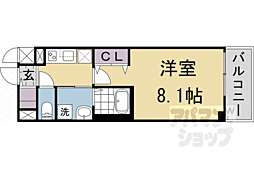 叡山電鉄叡山本線 修学院駅 徒歩6分の賃貸マンション 3階1Kの間取り
