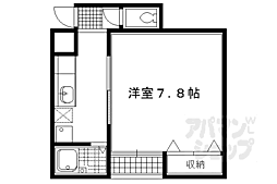 叡山電鉄叡山本線 茶山・京都芸術大学駅 徒歩9分の賃貸マンション 4階1Kの間取り