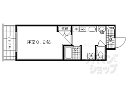 阪急京都本線 大宮駅 徒歩1分の賃貸マンション 4階1Kの間取り