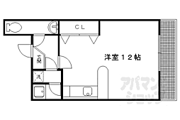 ハイツ北山 1Kの間取図画像