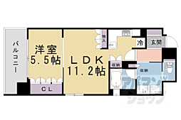 リーガル京都西陣2 1LDKの間取図画像