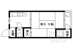 等持院マンション 1Kの間取図画像