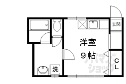 トスト長楽館 ワンルームの間取図画像