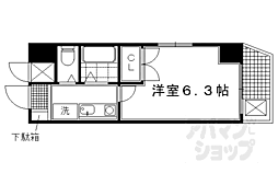高田ビルデトム・ワン西陣 1Kの間取図画像