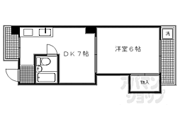 小川ハイツ 1DKの間取図画像