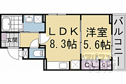 京都市営烏丸線 北大路駅 徒歩24分 3階/-