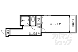ぽえむ西陣館 1Kの間取図画像