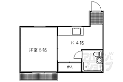 グランディール堀川 1Kの間取図画像