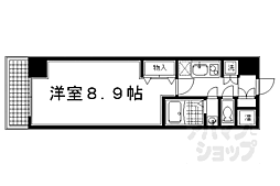 Y'sFlats西陣 1Kの間取図画像