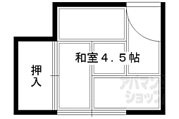 中南荘 ワンルームの間取図画像