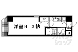 Y'sFlats西陣 1Kの間取図画像