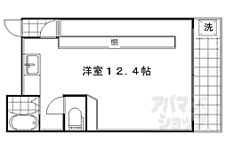 シャトードたなか ワンルームの間取図画像