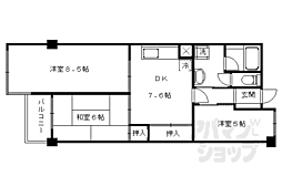 イヌイ星の子ハイツ 3DKの間取図画像