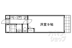 AYメゾン中立売 1Kの間取図画像