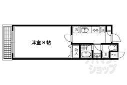 グランコスモ鴨川 1Kの間取図画像