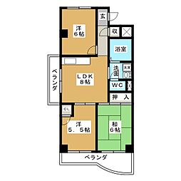 カーサカラカス 3LDKの間取図画像