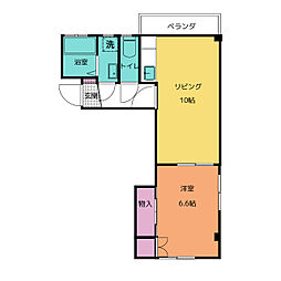 アネックスI 3階1LDKの間取り