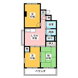 カーサカラカス 3LDKの間取図画像