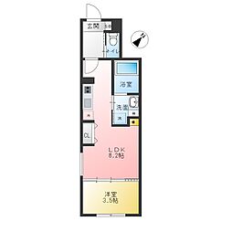 LUORE黒川EAST 1LDKの間取図画像
