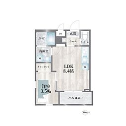 名古屋市北区城東町5丁目アパート 1LDKの間取図画像