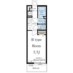 リブリ・シャトーエ 1Kの間取図画像
