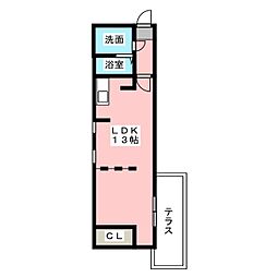 リアライズ名城公園 ワンルームの間取図画像